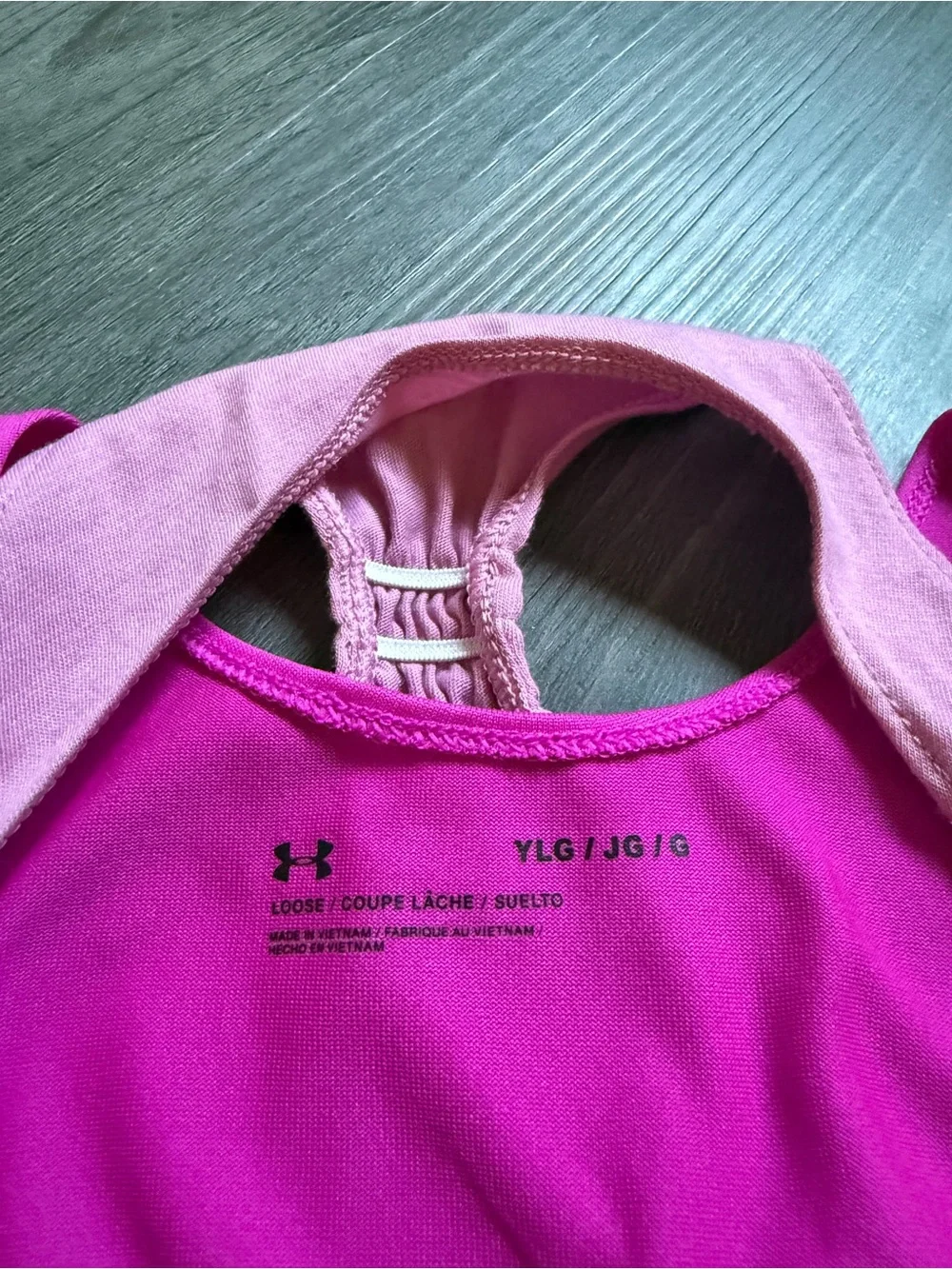 Under Armour Double The Fun Pink Tank Top Youth Large